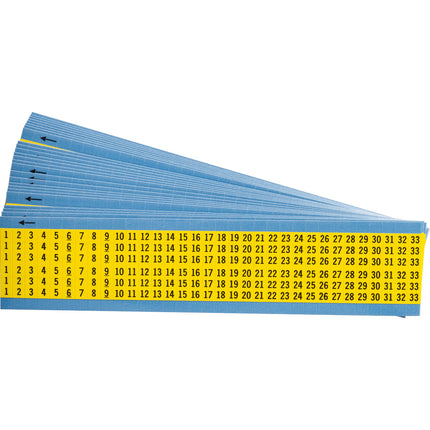 Consecutive Numbers on Color Backgrounds Wire Markers