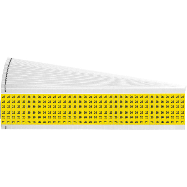 Numerical Legend Vinyl Cloth Wire Marking Coloured Cards