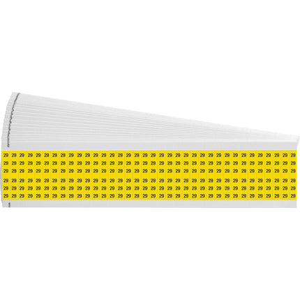 Numerical Legend Vinyl Cloth Wire Marking Coloured Cards