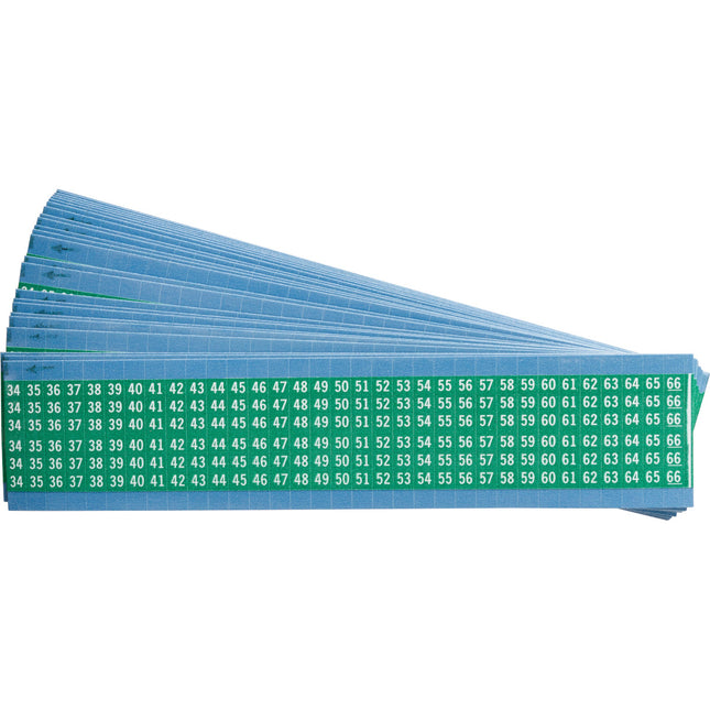 Consecutive Numbers on Color Backgrounds Wire Markers