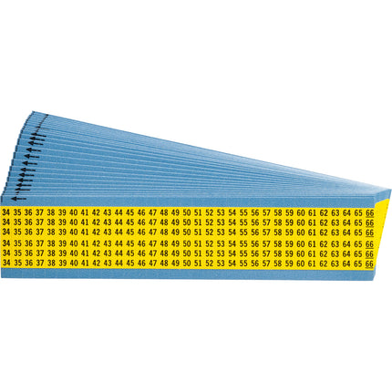 Consecutive Numbers on Color Backgrounds Wire Markers