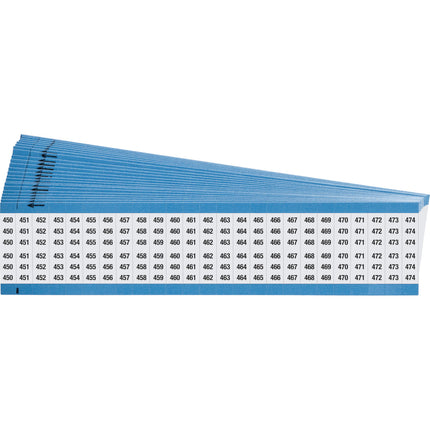 Consecutive Numbers Vinyl Cloth Wire Markers