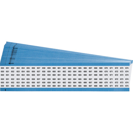 Consecutive Numbers Vinyl Cloth Wire Markers