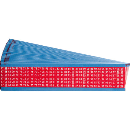 Consecutive Numbers on Color Backgrounds Wire Markers