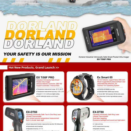 كاميرا تصوير حراري ذكية دورلاند آمنة جوهريًا | EX Ti50F PRO