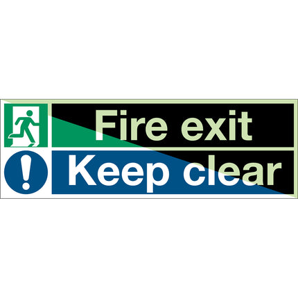 Glowinthedark safety sign
