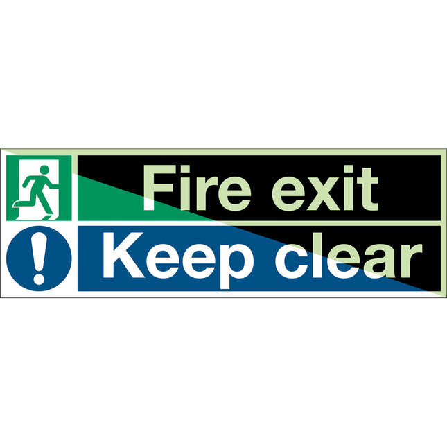Glowinthedark safety sign