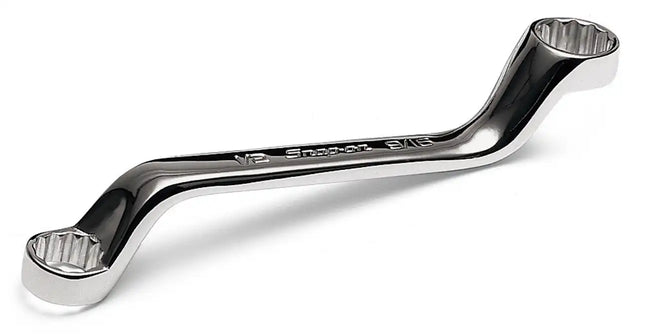Snap-on 1/4–5/16" 12-Point SAE Flank Drive® Short 60° Deep Offset Box Wrench | XSO810A