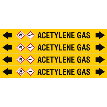 ASME  Pipemarkers  Acetylene Gas