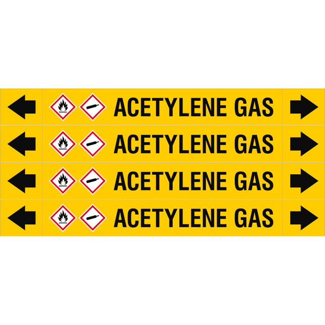 ASME  Pipemarkers  Acetylene Gas