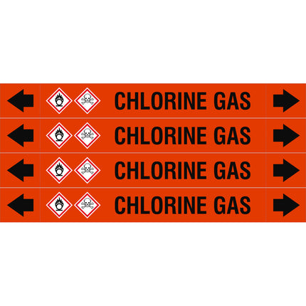 ASME  Pipemarkers  Chlorine Gas