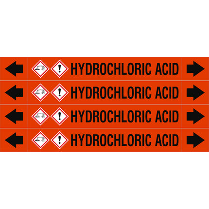 ASME  Pipemarkers  Hydrochloric Acid