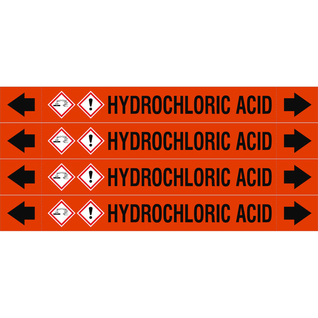 ASME  Pipemarkers  Hydrochloric Acid