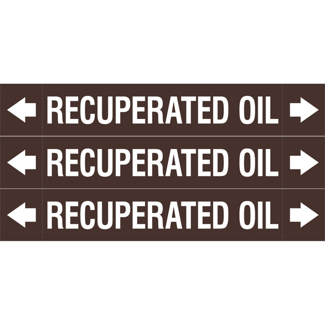 ASME  Pipemarkers  Recuperated Oil