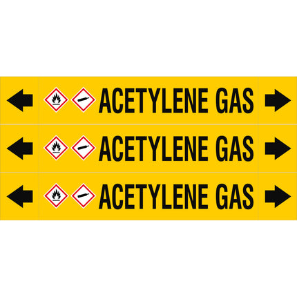 ASME  Pipemarkers  Acetylene Gas