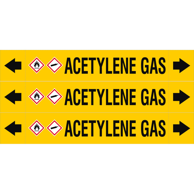 ASME  Pipemarkers  Acetylene Gas