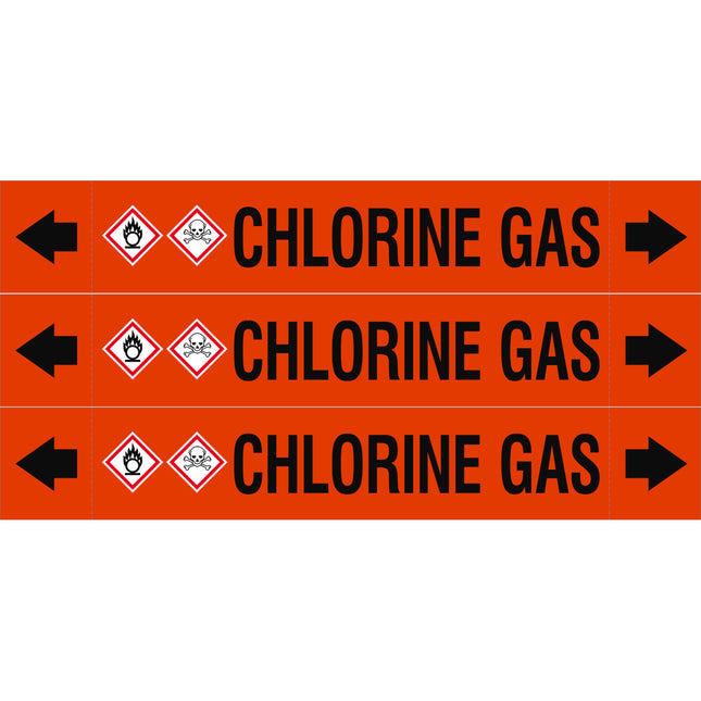 ASME  Pipemarkers  Chlorine Gas
