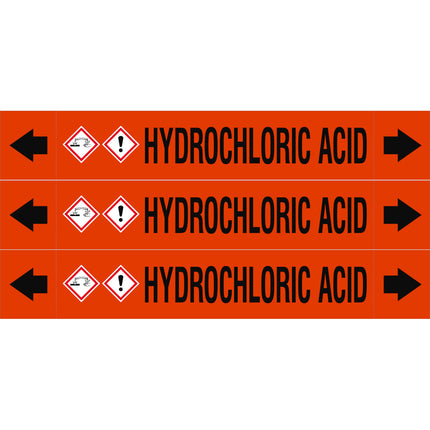 ASME  Pipemarkers  Hydrochloric Acid