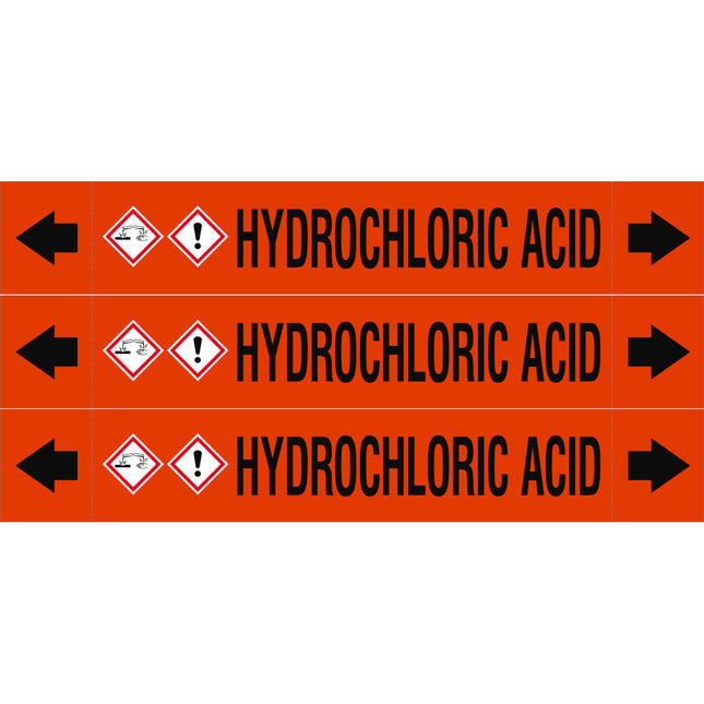 ASME  Pipemarkers  Hydrochloric Acid