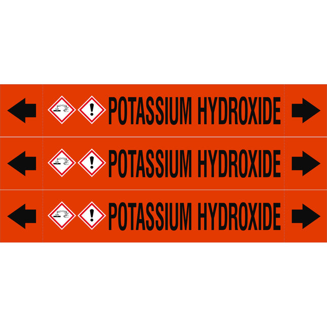 ASME  Pipemarkers  Potassium Hydroxide