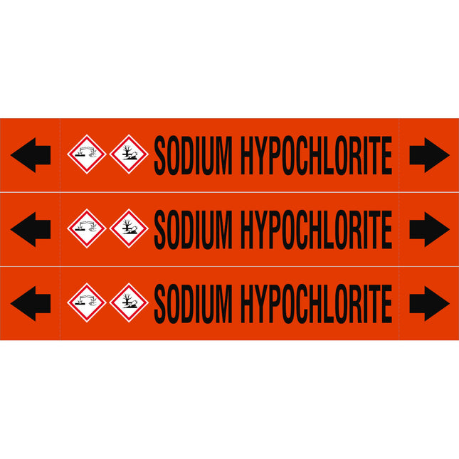 ASME  Pipemarkers  Sodium Hypochlorite