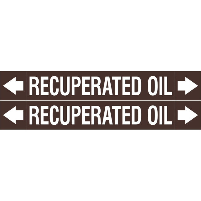 ASME  Pipemarkers  Recuperated Oil