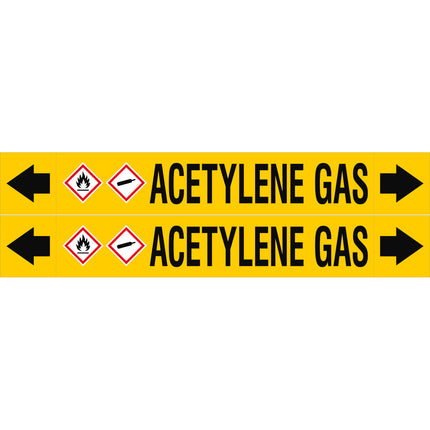 ASME  Pipemarkers  Acetylene Gas
