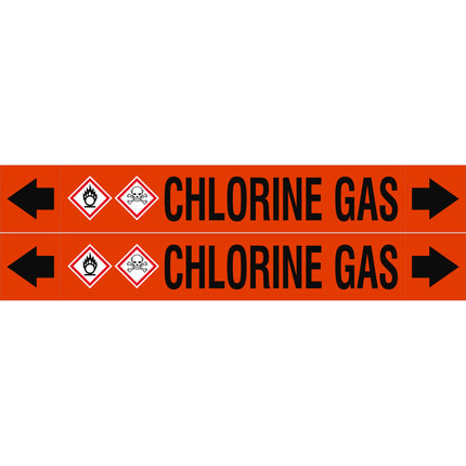 ASME  Pipemarkers  Chlorine Gas