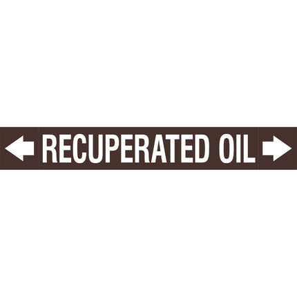 ASME  Pipemarkers  Recuperated Oil
