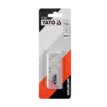 YT-7527Yatoشفرات Yato شبه منحرفة 9 ملم احتياطية 10 قطع YT-7527