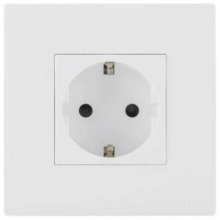MEC31050WHLegrandمقبس ألماني أوبريا أحادي 16 أمبير قطبين مع أرضي لون أبيض مات