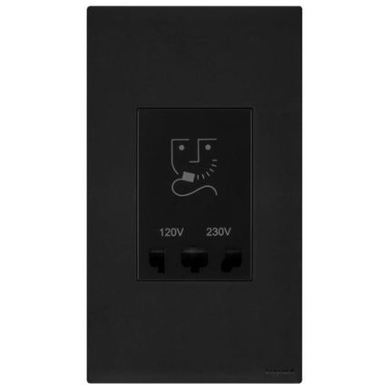 MEC36074BLLegrandمقبس حلاقة أوبريا ثنائي المجموعة لون أسود مات