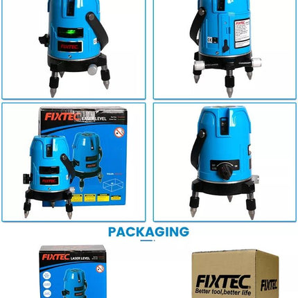 FHLL04Fixtecمستوى الليزر الأحمر FIXTEC 5 خطوط 8 نقاط 15 متر