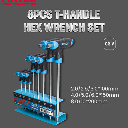 FHHK4008Fixtecمجموعة مفاتيح سادسة بمقبض T من FIXTEC 8 قطع CR-V FHHK4008