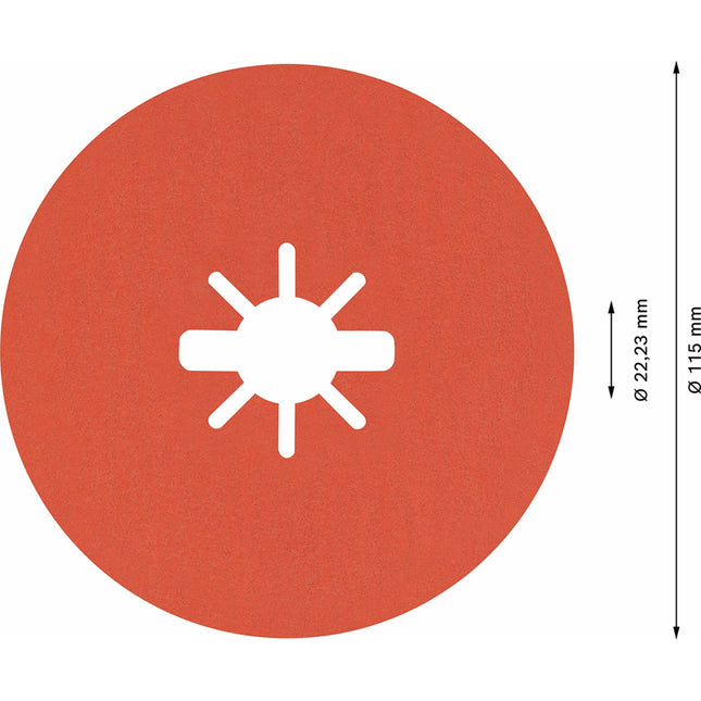 Bosch Tools,2608621821,X-LOCK Prisma Ceramic Fibre Disc | R782-115-G60+ - 25pcs
