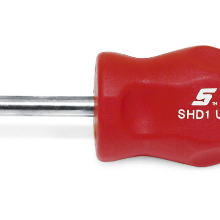 SHD1RSnap-Onمفك براغي Snap-on ذو طرف مسطح بقبضة صلبة Instinct باللون الأحمر