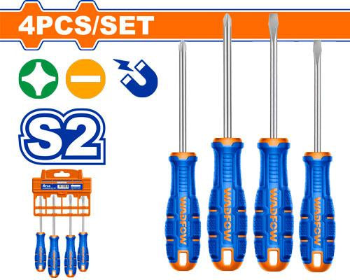 WSSA404Wadfowمجموعة مفكات 4 قطع WADFOW WSSA404