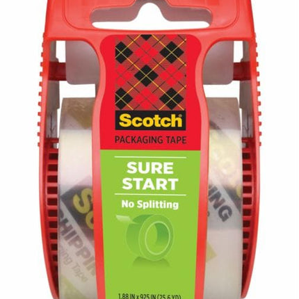006380609271133Mشريط التعبئة والشحن Scotch Sure Start مع موزع 1.5 بوصة