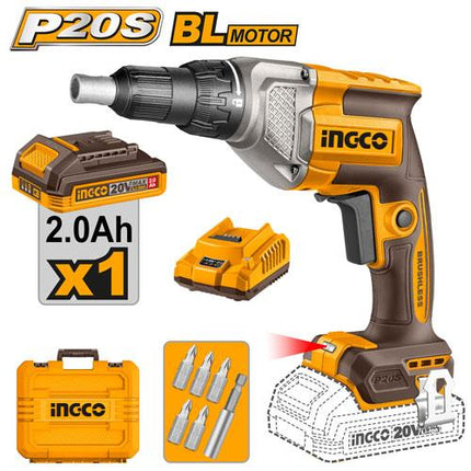 CDSLI204281INGCOمفك براغي الجدران اللاسلكي من INGCO 20V بدون فرش