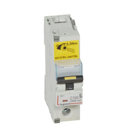 409141Legrandقاطع دائرة Legrand DX3 أحادي القطب 100A منحنى C