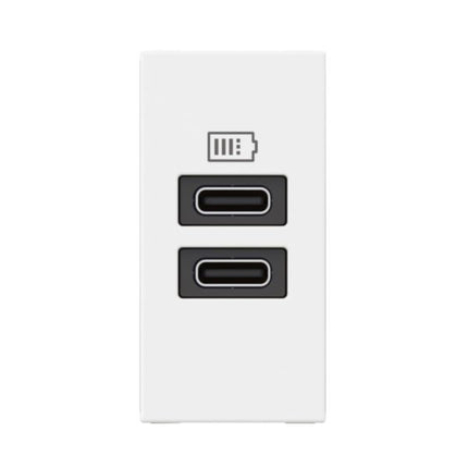 077680LLegrandمقبس USB موزاييك وحدة واحدة USB-C مزدوج 3A 15W أبيض
