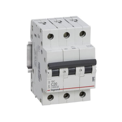 419709Legrandقاطع دائرة Legrand RX3 ثلاثي الأقطاب 20A منحنى C