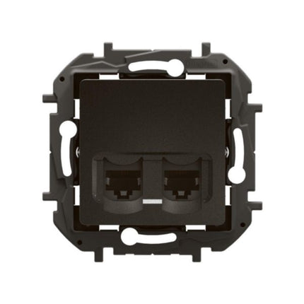 NP4335BKLegrandمقبس نيلوي 2XRJ45 Cat6A STP أسود بموصلات مزدوجة