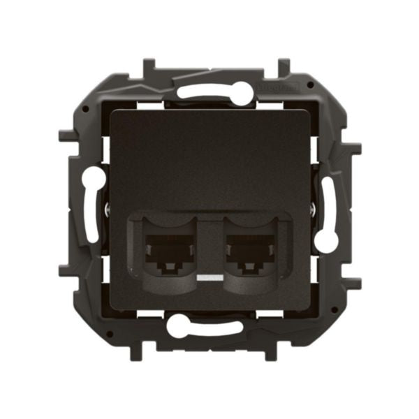 NP4335BKLegrandمقبس نيلوي 2XRJ45 Cat6A STP أسود بموصلات مزدوجة