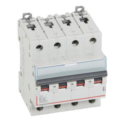 407627Legrandقاطع دارة Legrand DX3 رباعي الأقطاب 32A 6kA منحنى B