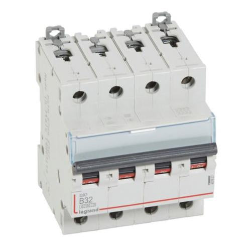 407627Legrandقاطع دارة Legrand DX3 رباعي الأقطاب 32A 6kA منحنى B