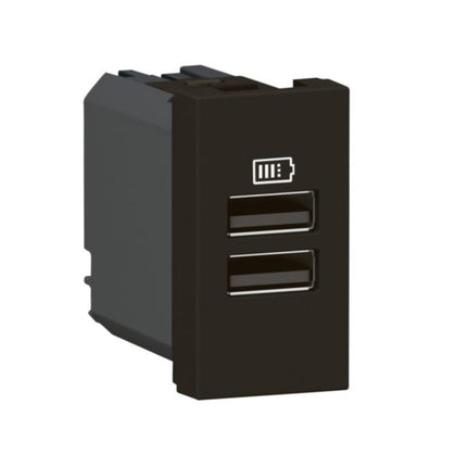 077662LLegrandموزايك مقبس USB منفذين A+A 3A 15W أسود