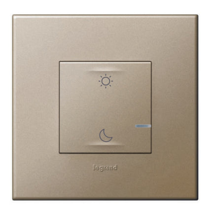 574235Legrandمفتاح لاسلكي Arteor مع Netatmo للاستيقاظ والنوم بلون الشمبانيا