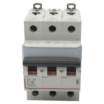 407859Legrandقاطع الدائرة الكهربائية Legrand DX3 ثلاثي الأقطاب 16A منحنى C