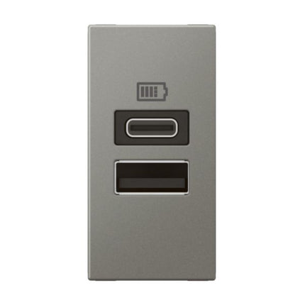 571689Legrandوحدة مخرج أرتيور USB بمنفذين A+C 3A 15W مغنيسيوم